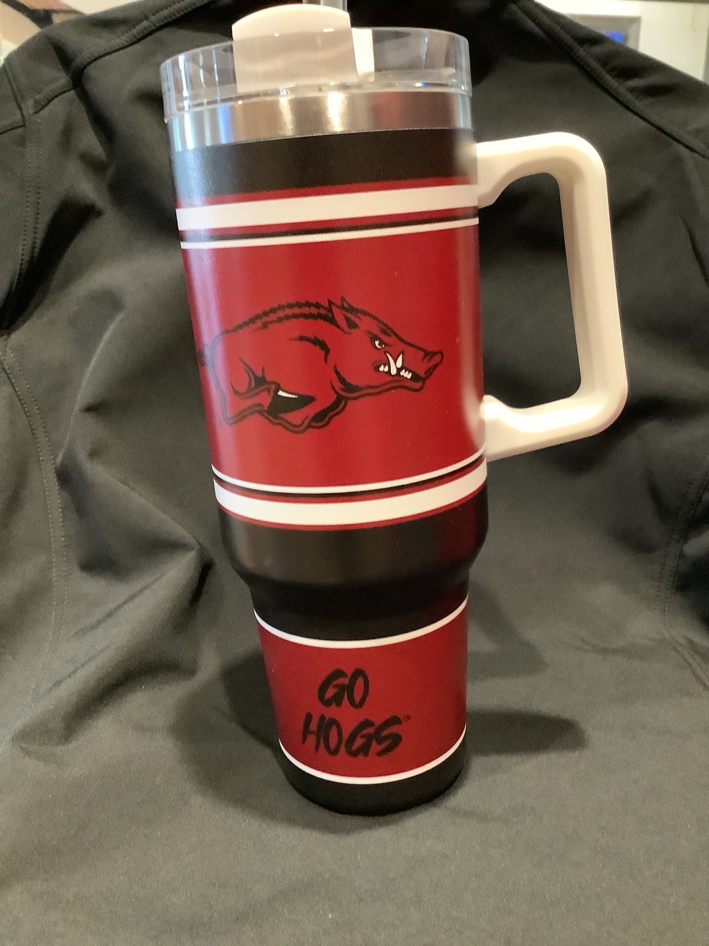 Razorback 40 oz mug with handle