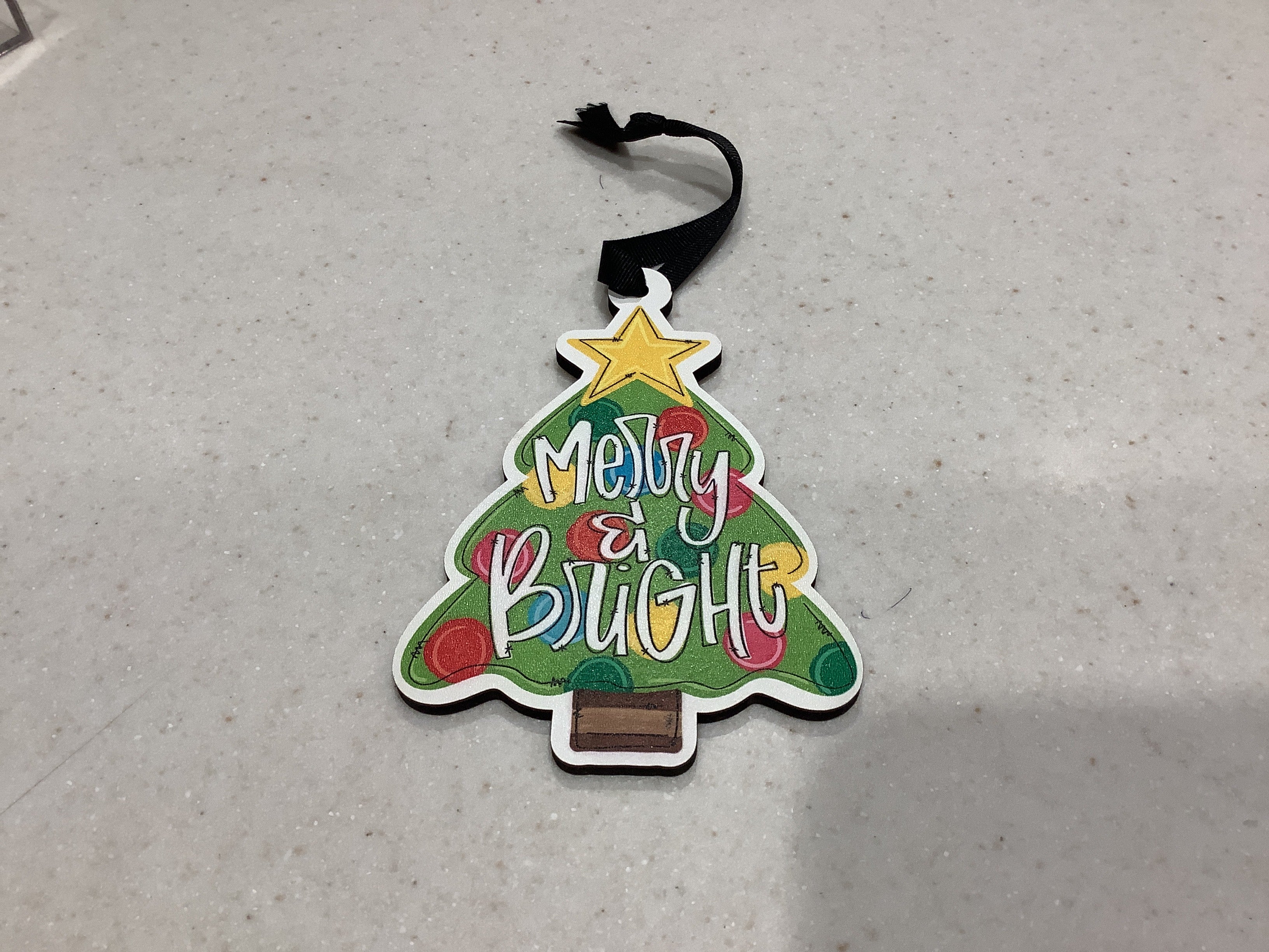 Christmas Tree wooden type ornament