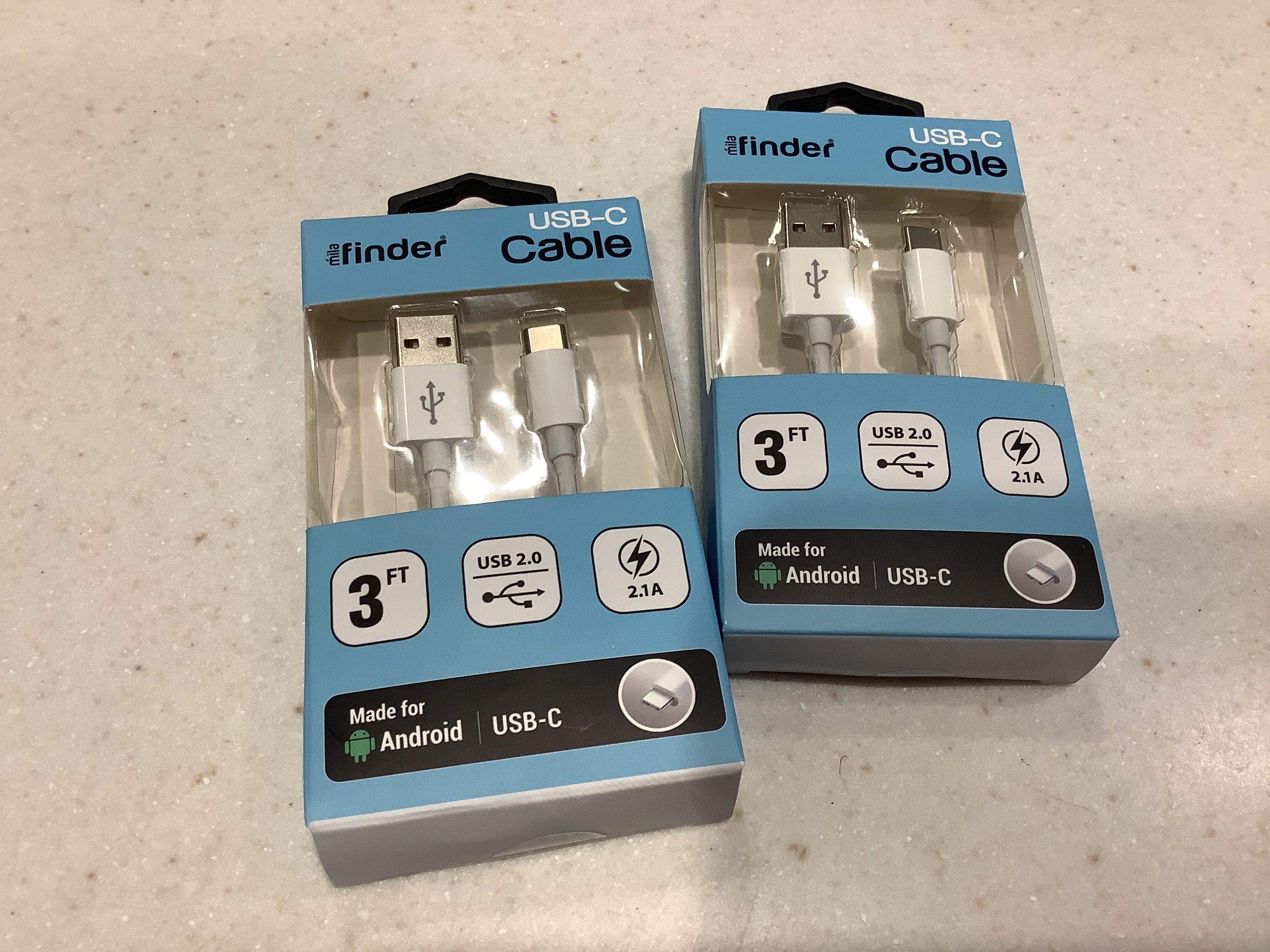 Mila USB -C cable for Android 3 ft.