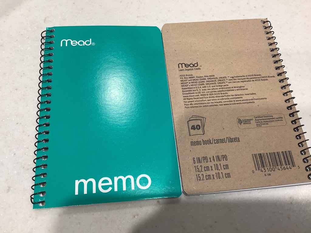 Mead Memo Notebooks
