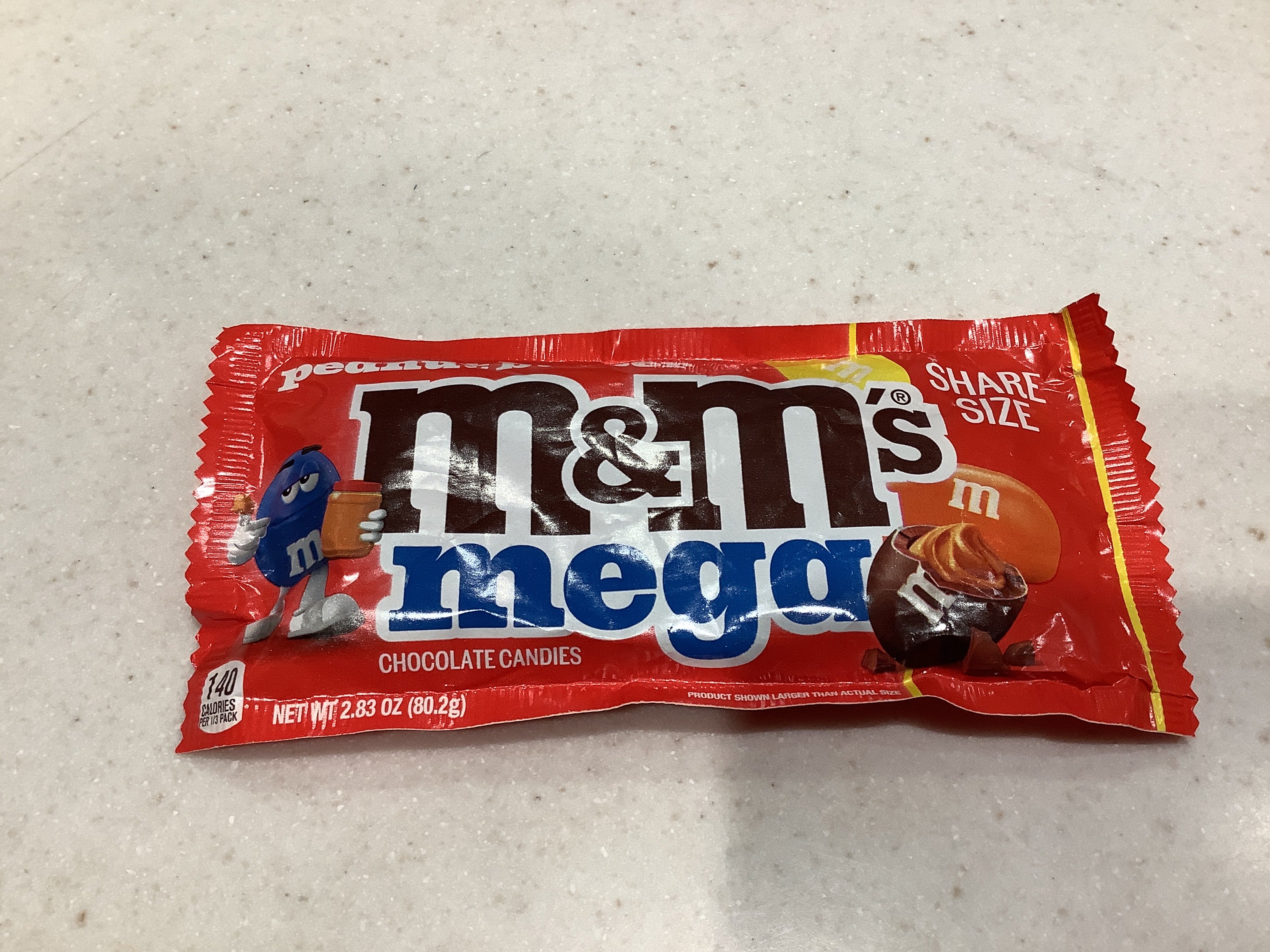 M&M Mega Peanut Butter share size