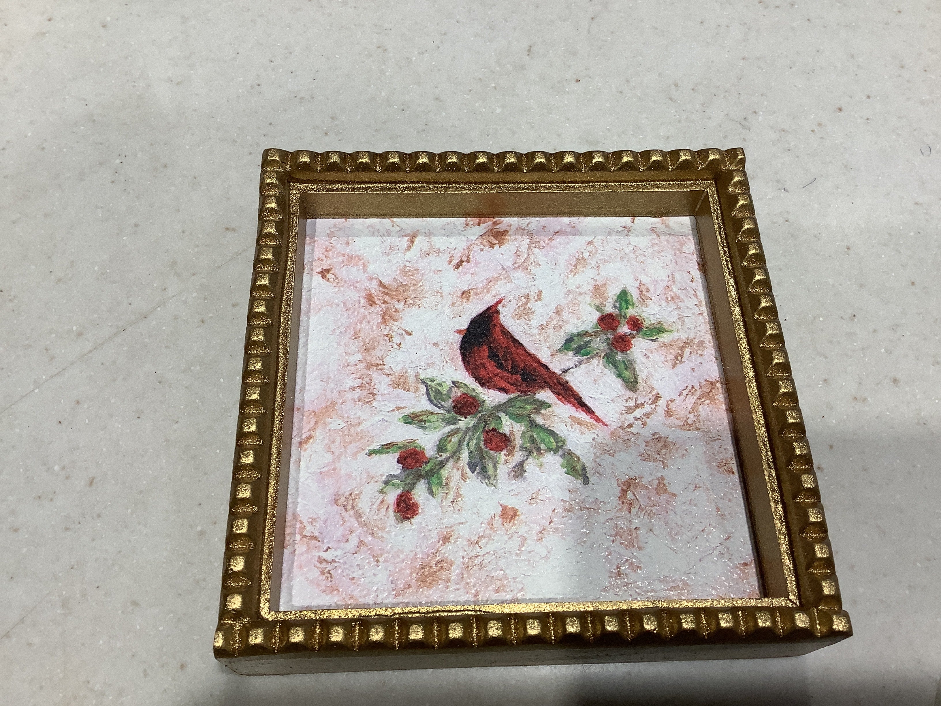 Gold Framed Cardinal