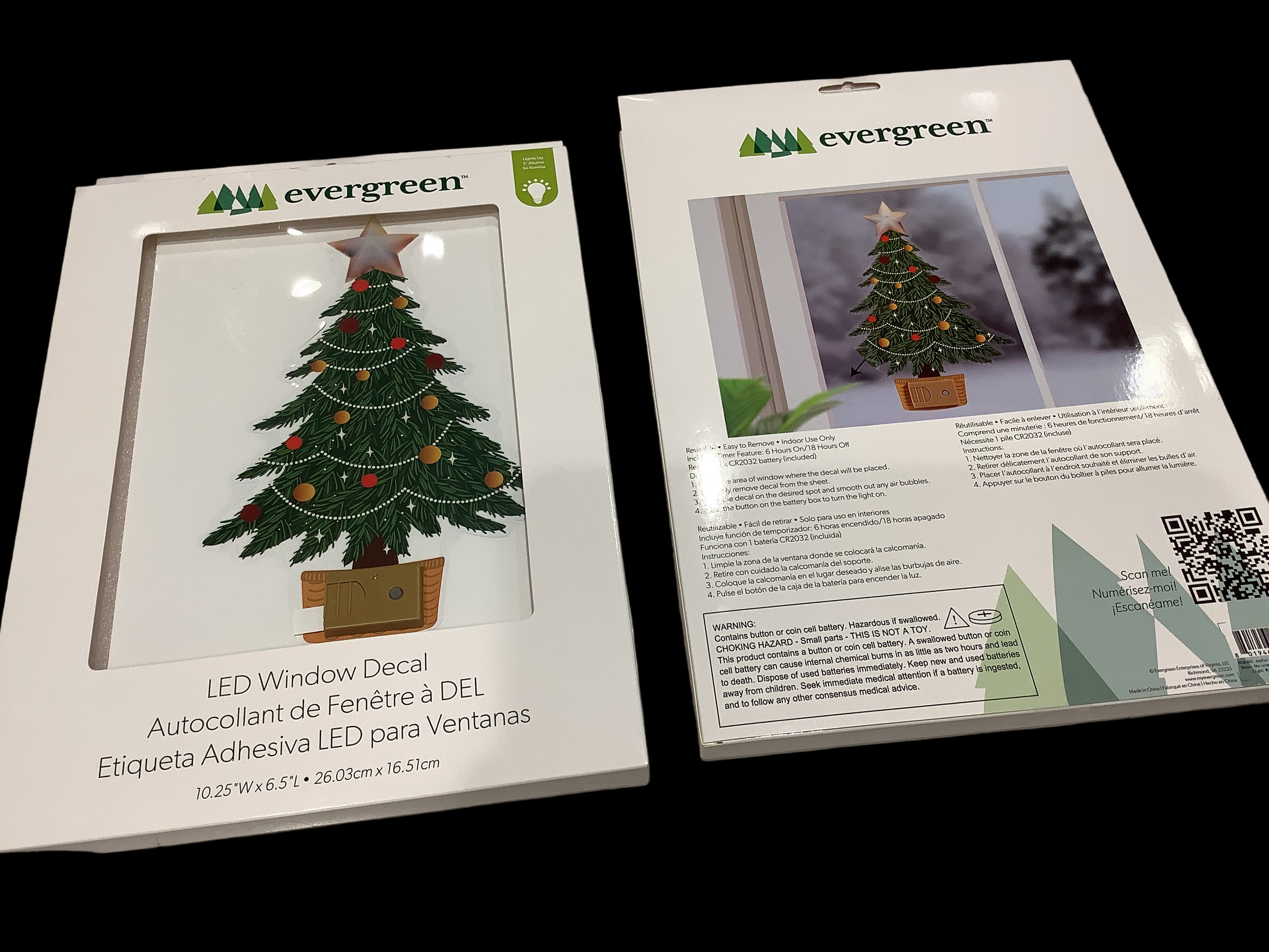 Joyful LED Christmas Tree decal