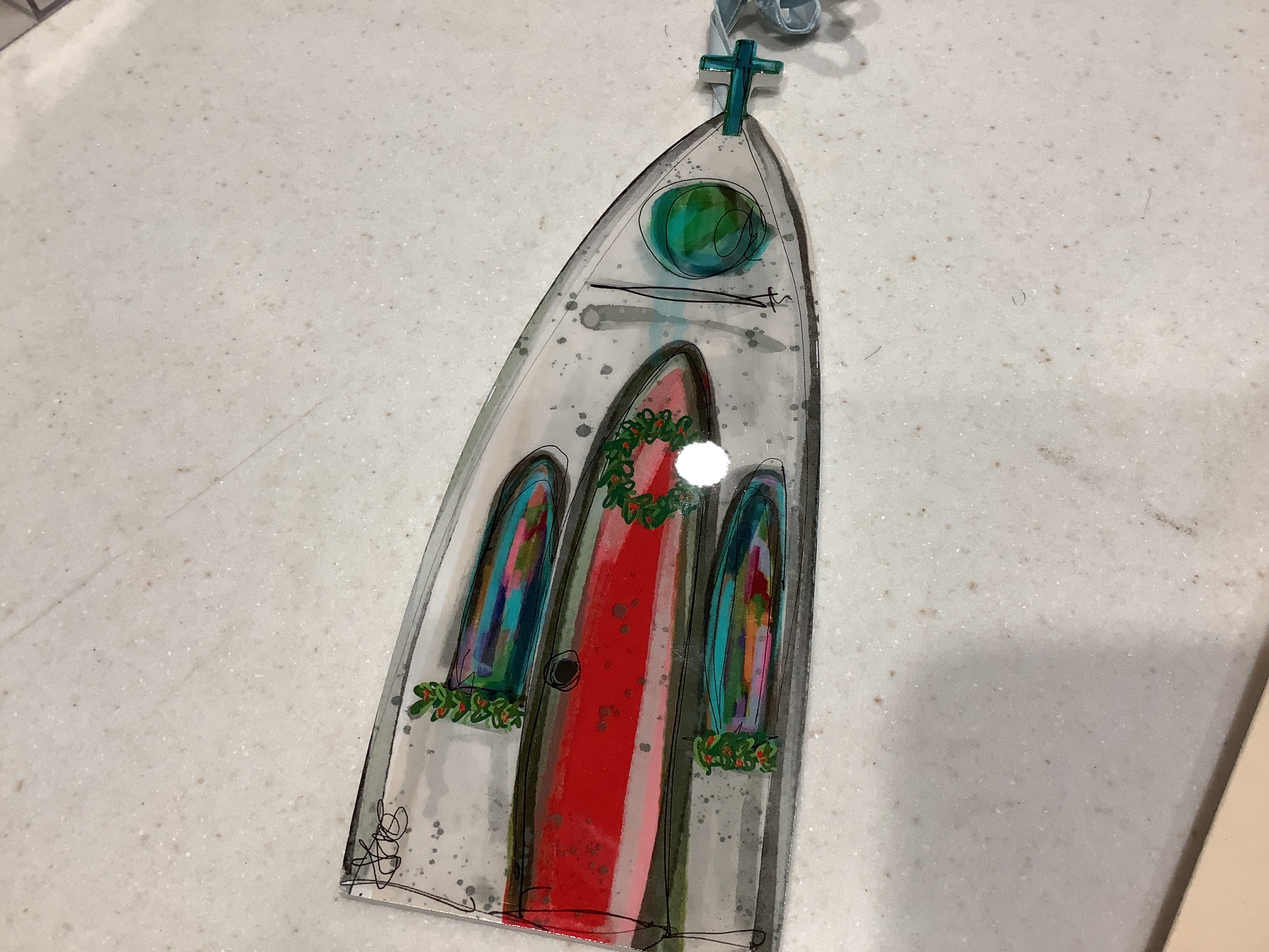 Wreath Church acrylic ornament