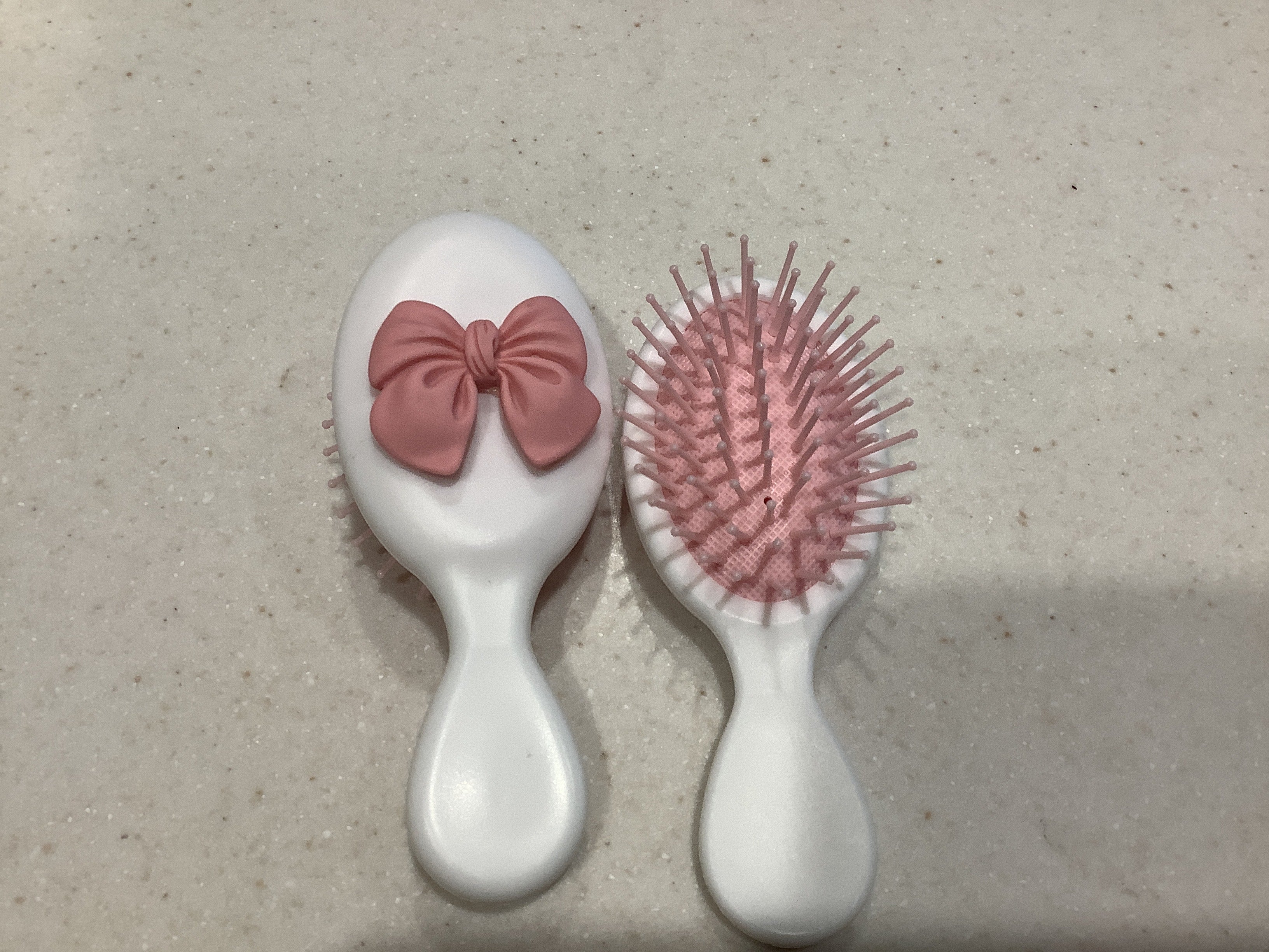 Toddler Hair Brush with Pink Bow