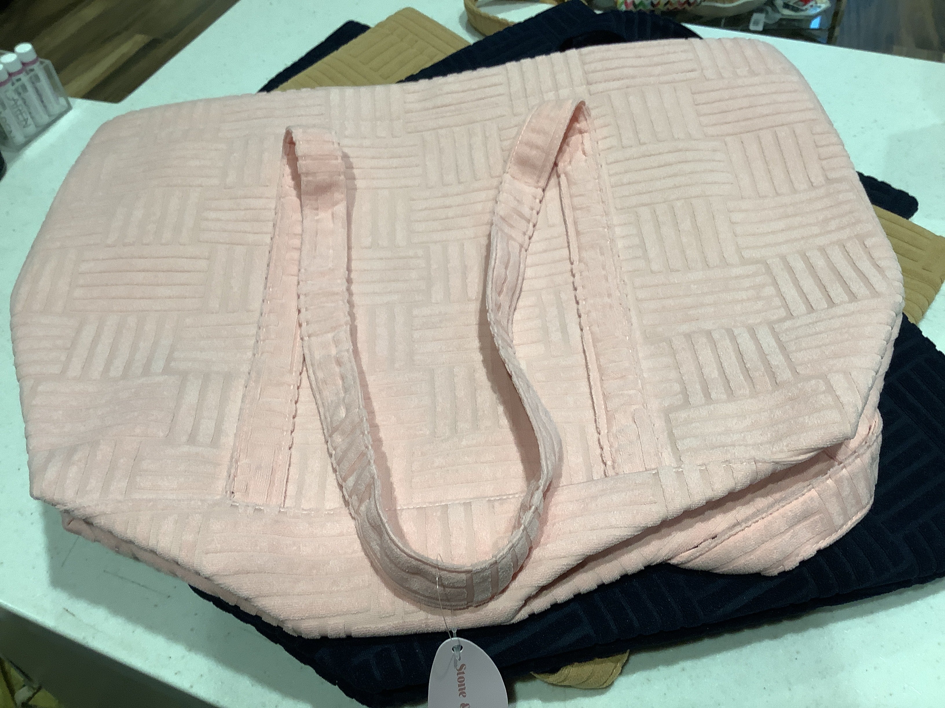 Grid tote bag by Stone & Stictch
