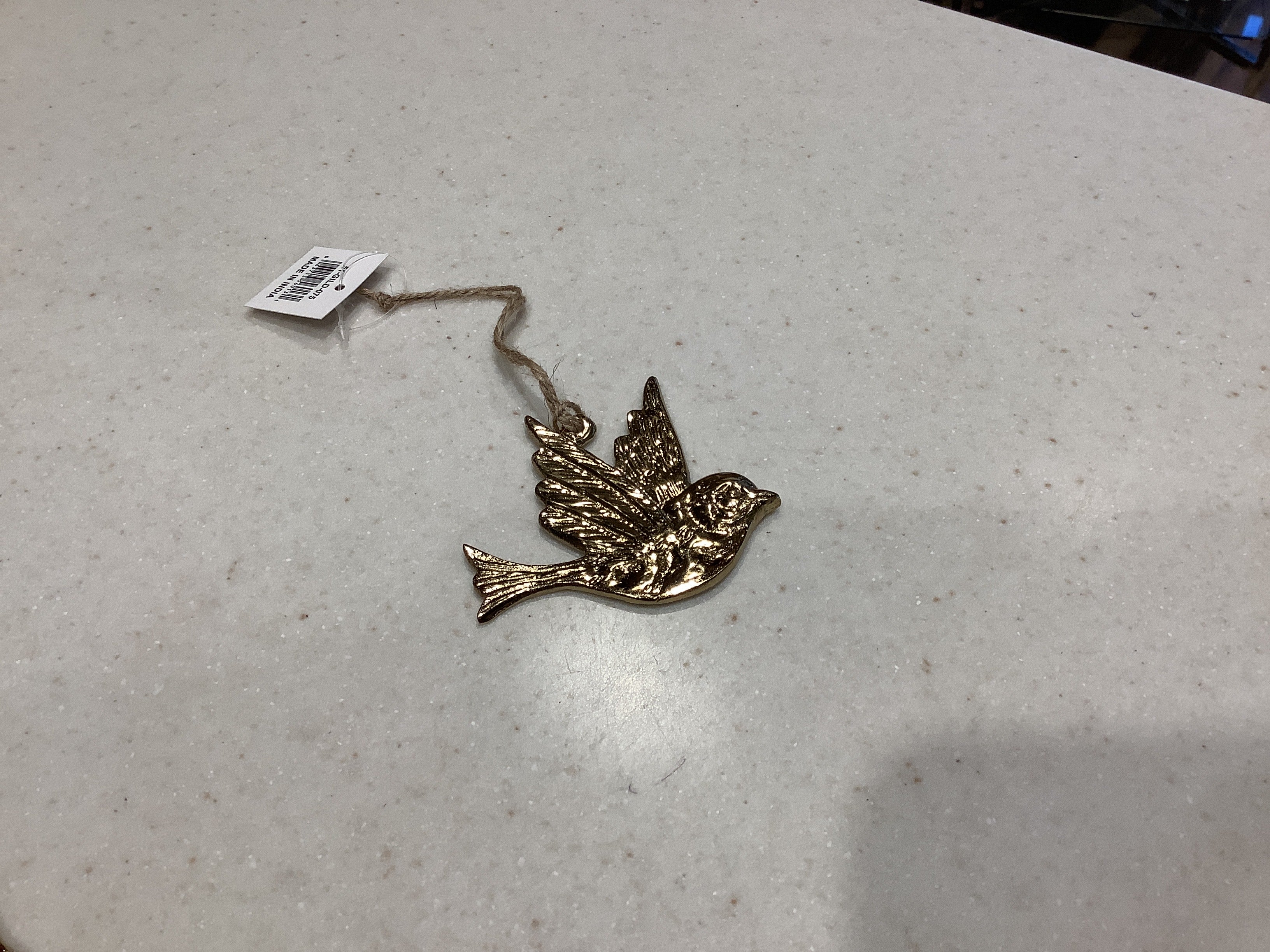 GILD FLAT BIRD Ornament