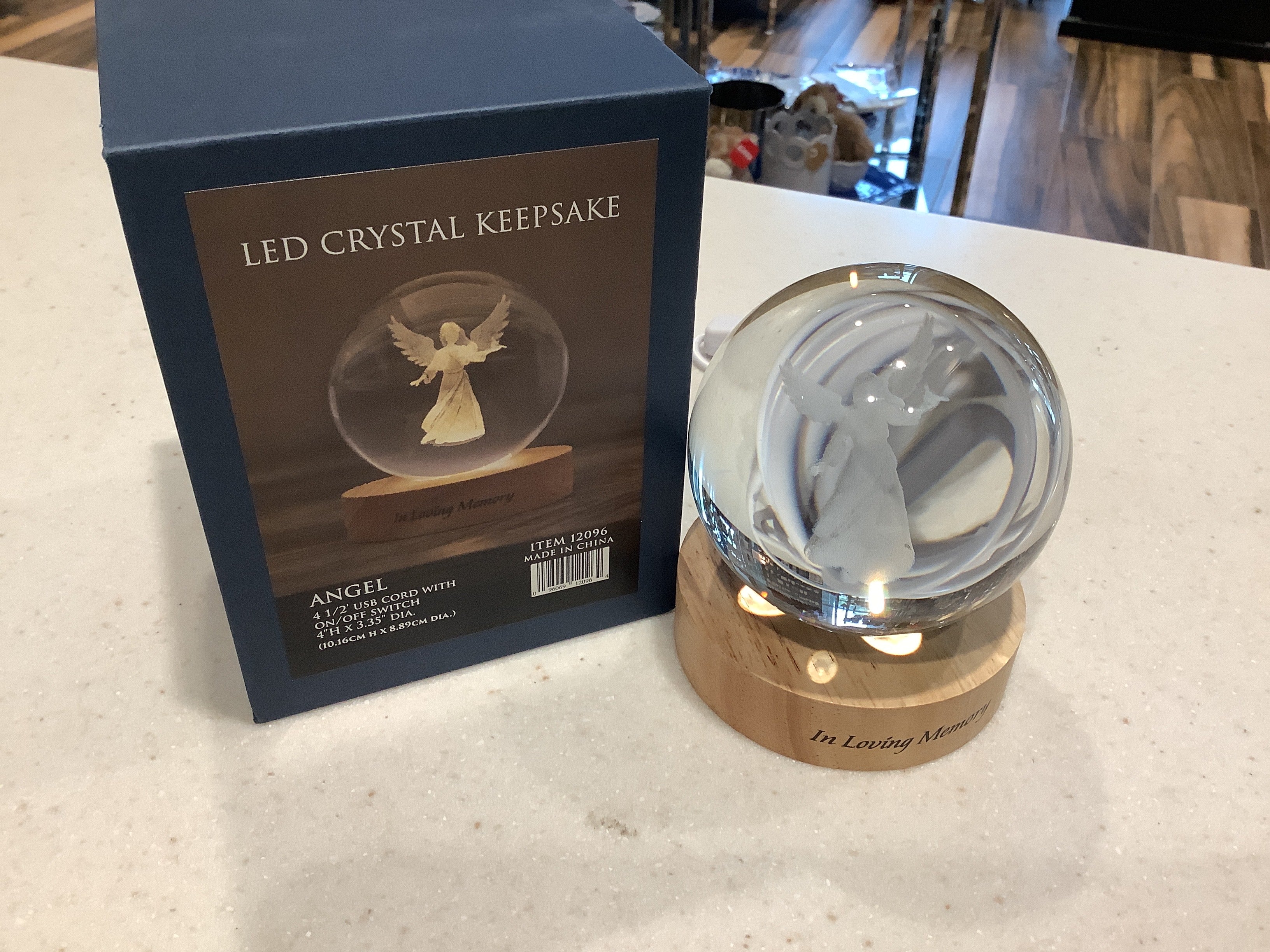 Angel LED Crystal Keepsake