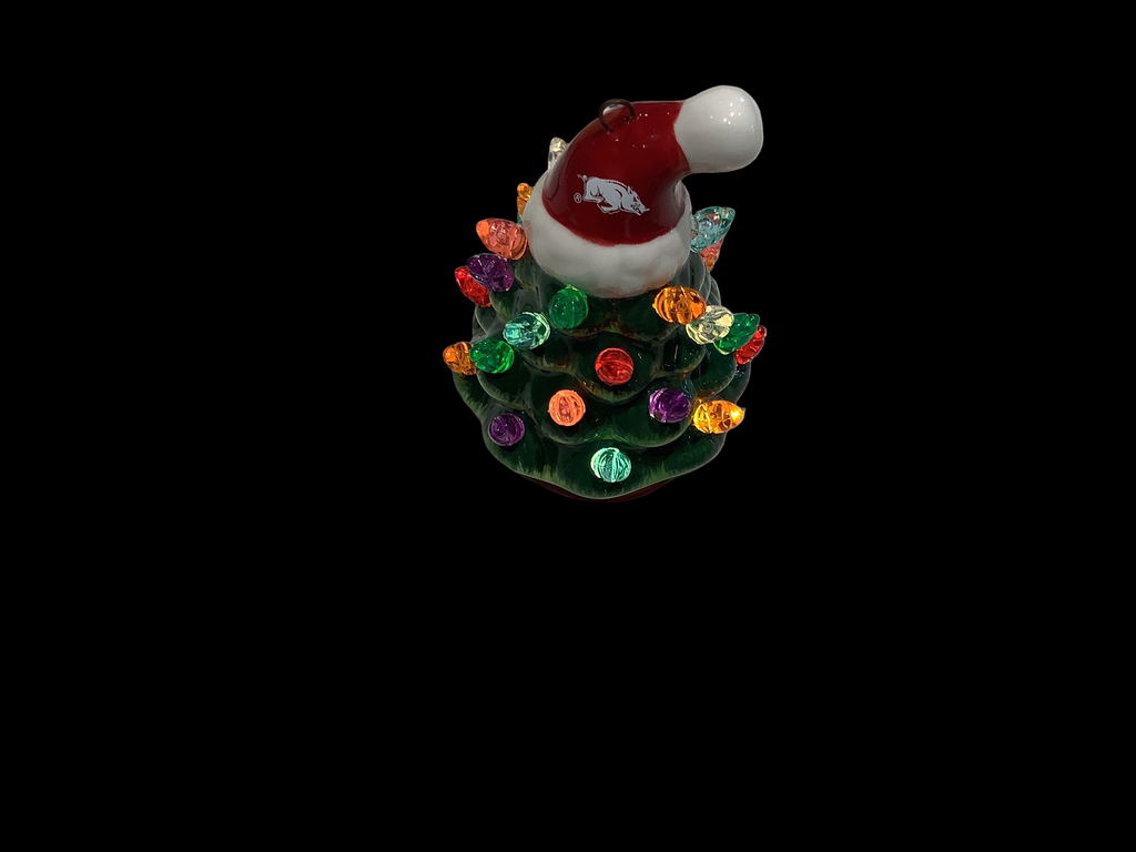 U of A Christmas lighted tree