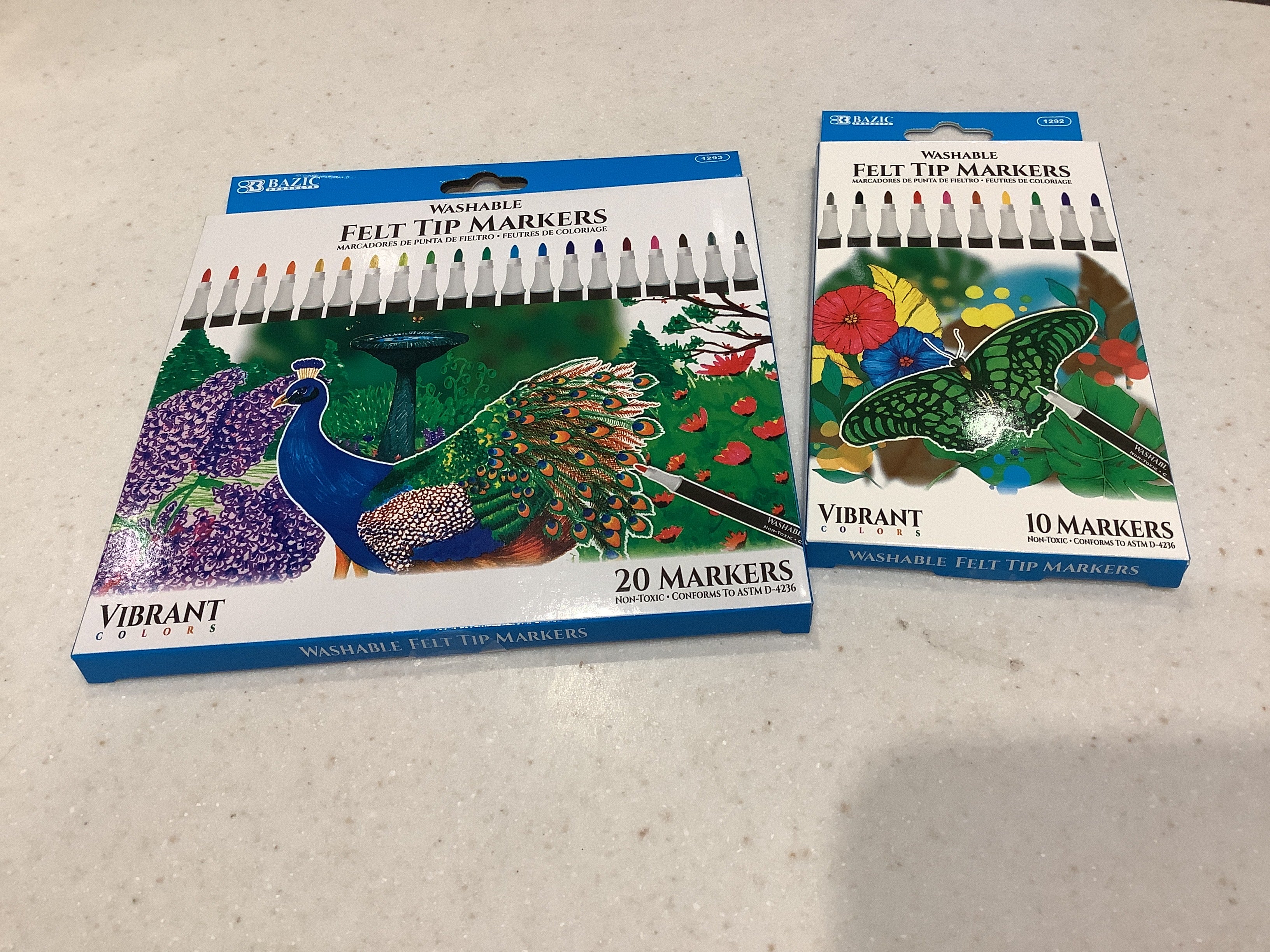 Bazic Washable Felt Tip Markers