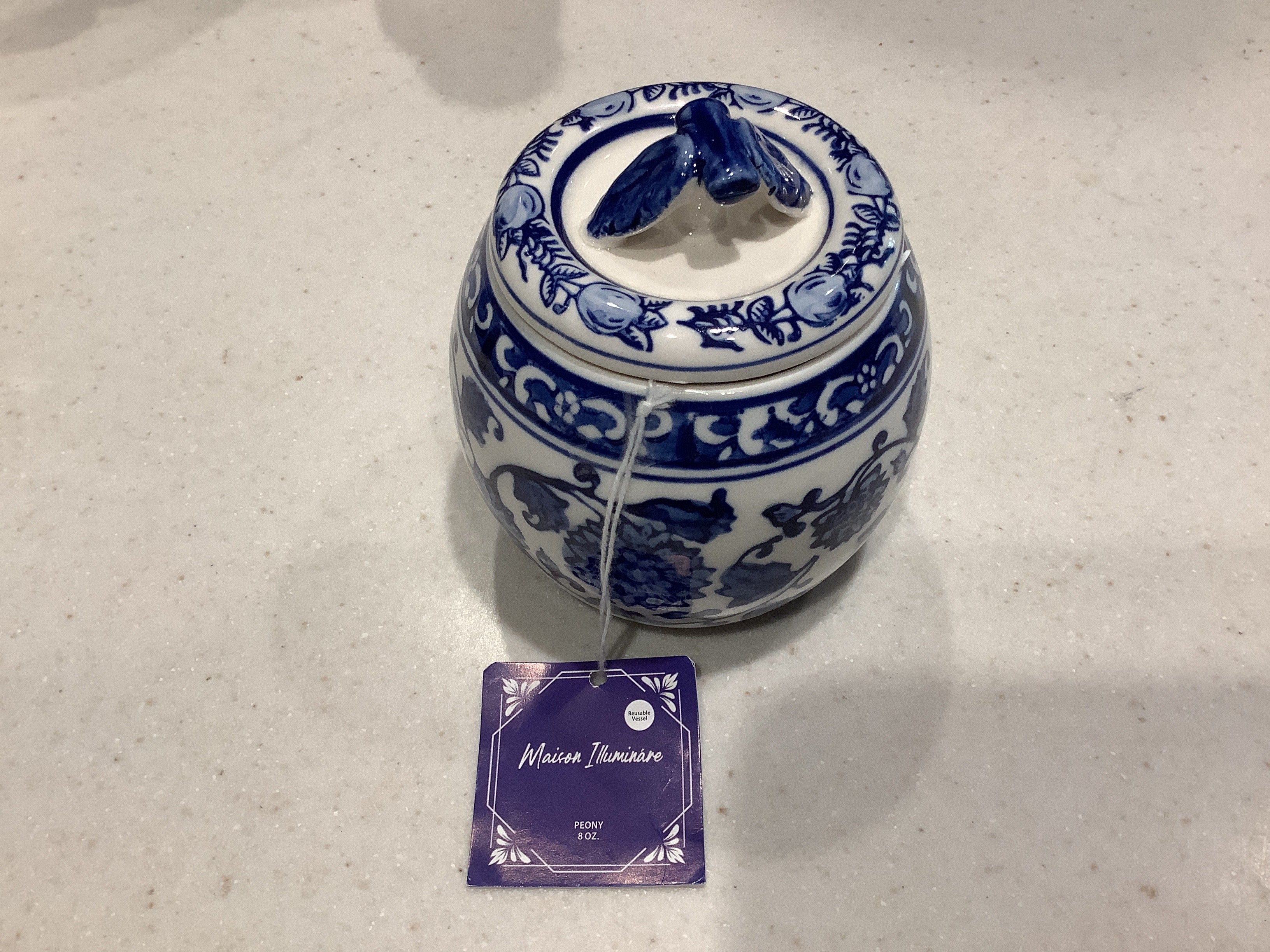 Manson Illuminare Blue & White Peony Candle