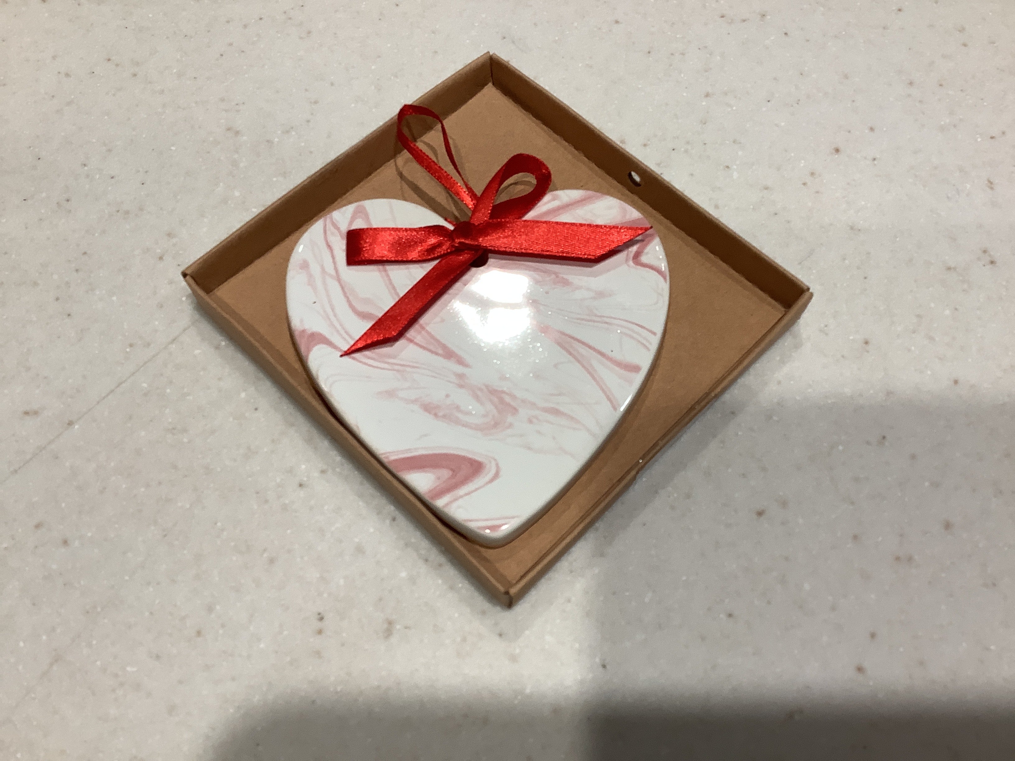 Marbled Heart Ornament