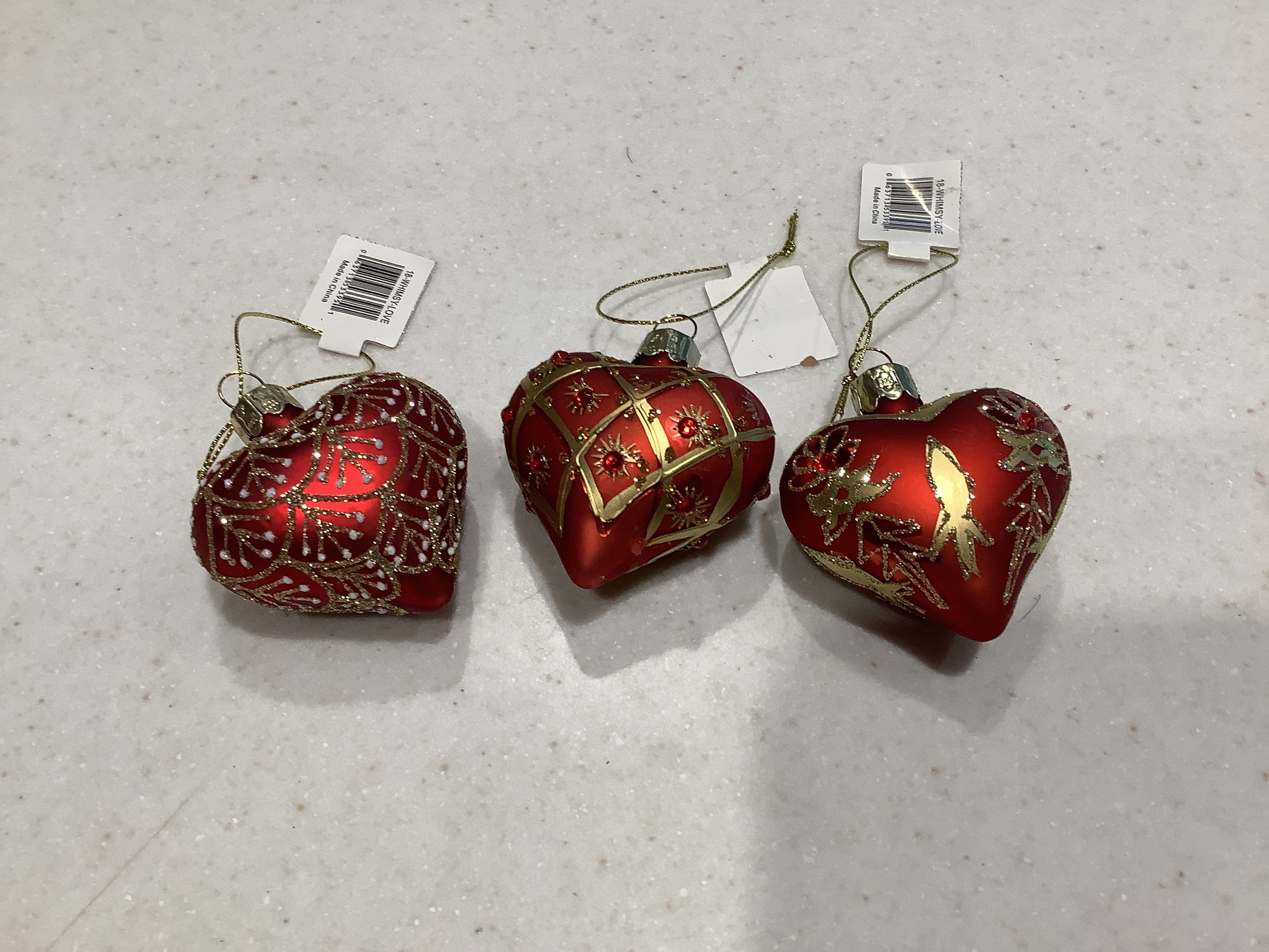 Whimsy sm. Red Heart ornament