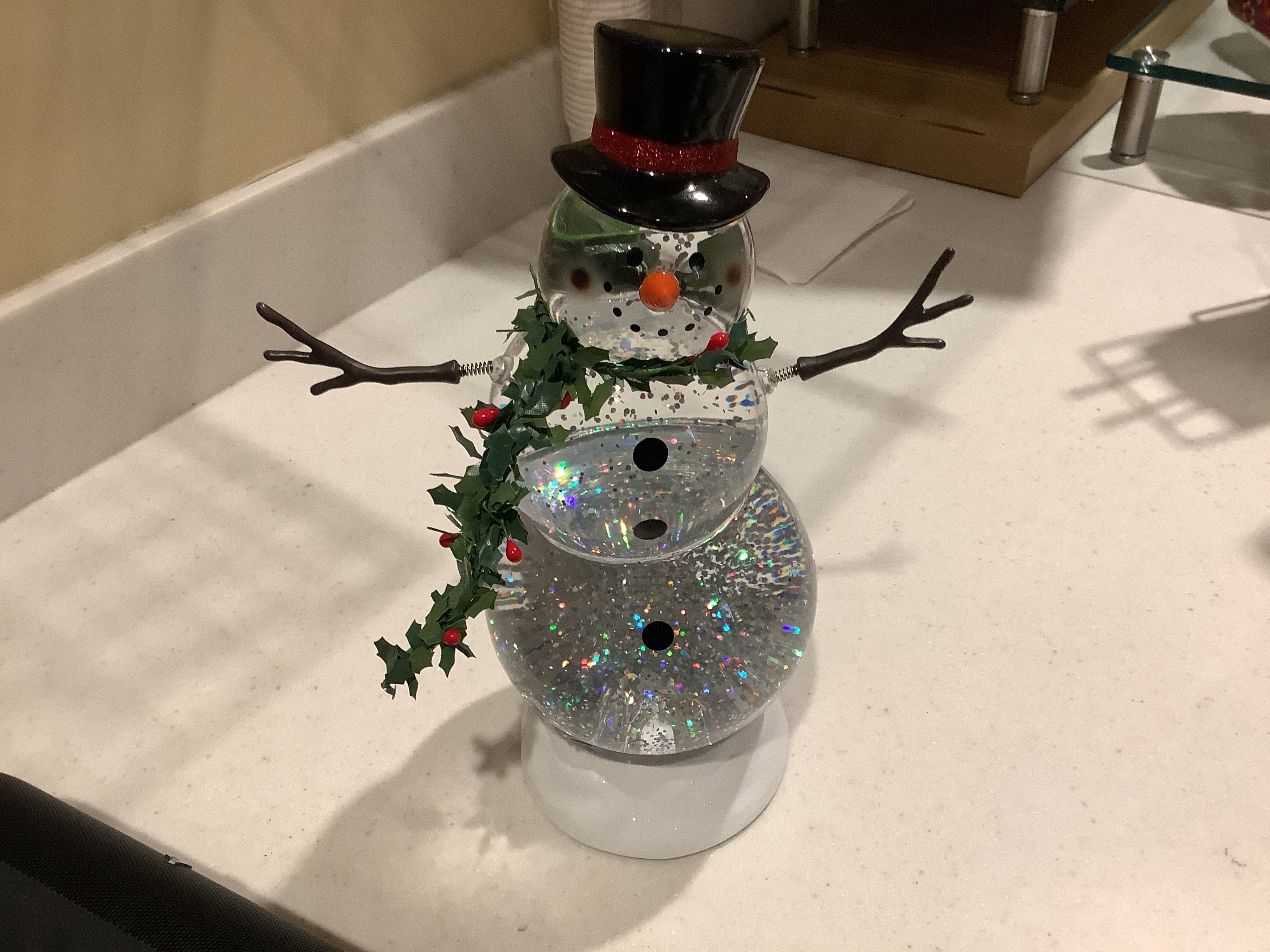 Joyful LED snowman