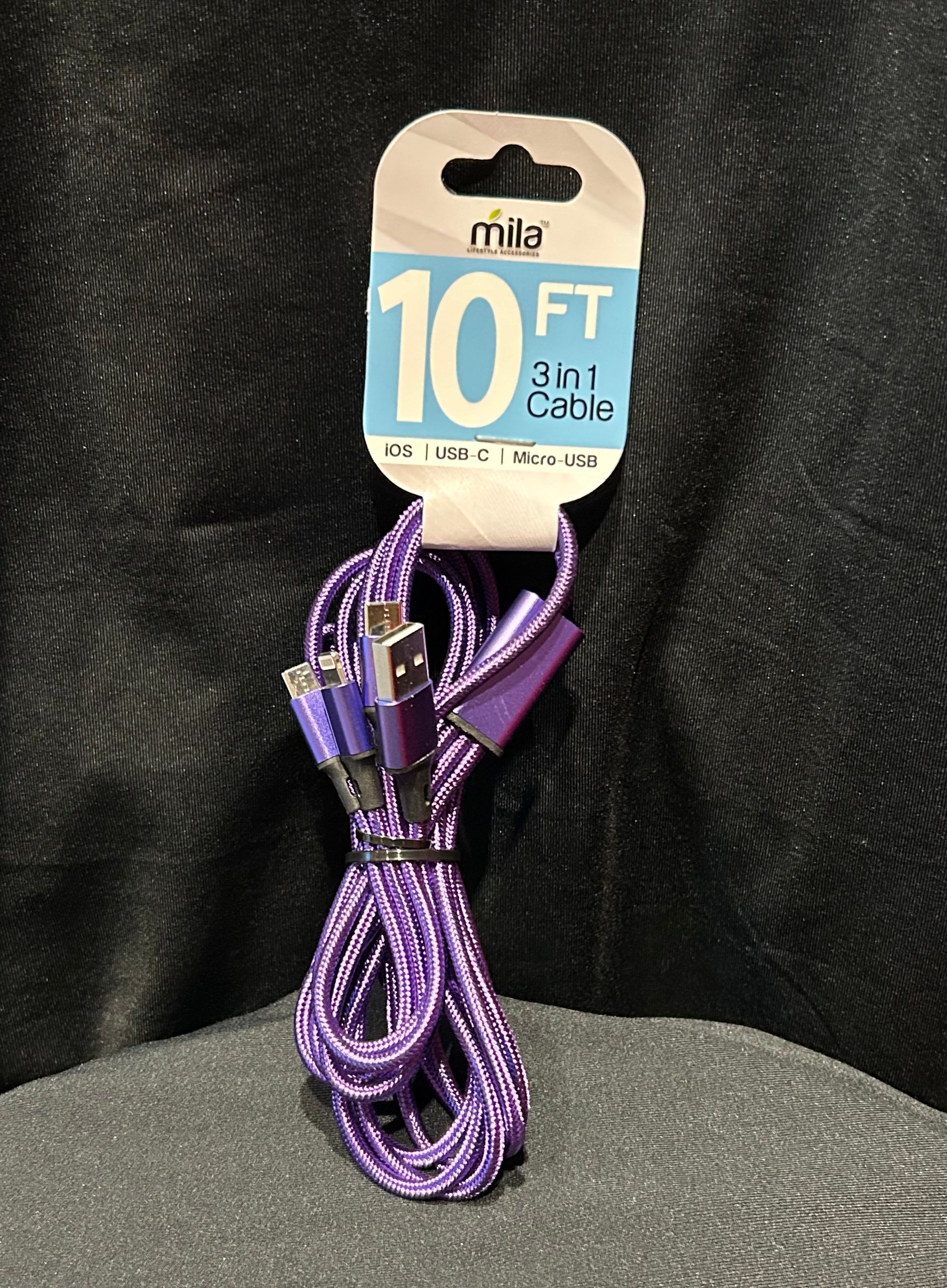 Mila 10ft Purple Cable